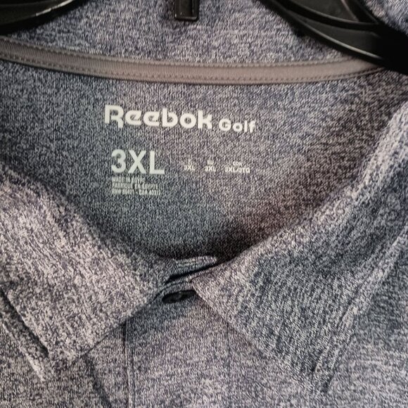 Reebok Speedwick Performance Polo Shirt 3XL Navy Heather Quick Dry UPF 30 NWT - Picture 7 of 7